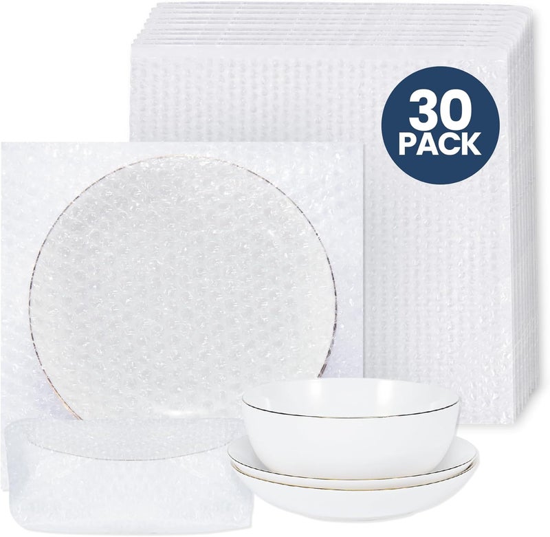Alternium Self Seal Bubble Pouches - Bubble Bags for Packing, Packaging Filler for Moving - Cushioning Wrap for Fragile Items, Dish Packing Kit Shipping Supplies for Small Business - 30pcs, 13x13 Inch - Image 1